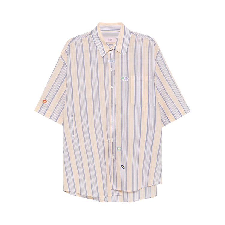 

Рубашка Martine Rose Short-Sleeve Boxy Wrap Shirt 'Yellow/Blue Stripe', желтый