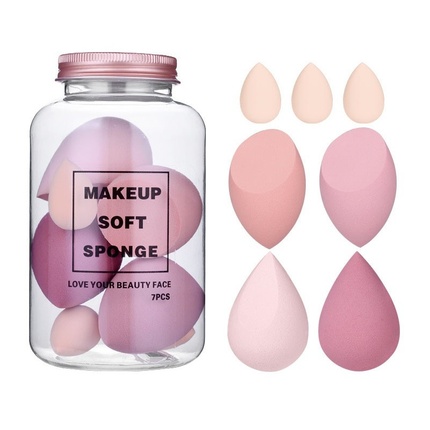 

Набор из 7 кремовых спонжей для макияжа Rose Cream Ecarla