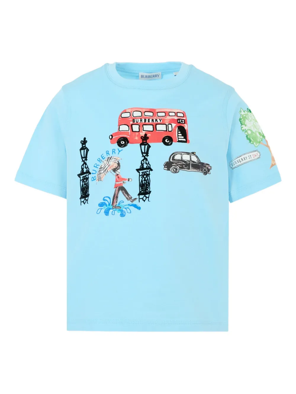

Футболка с короткими рукавами BURBERRY KIDS, синий