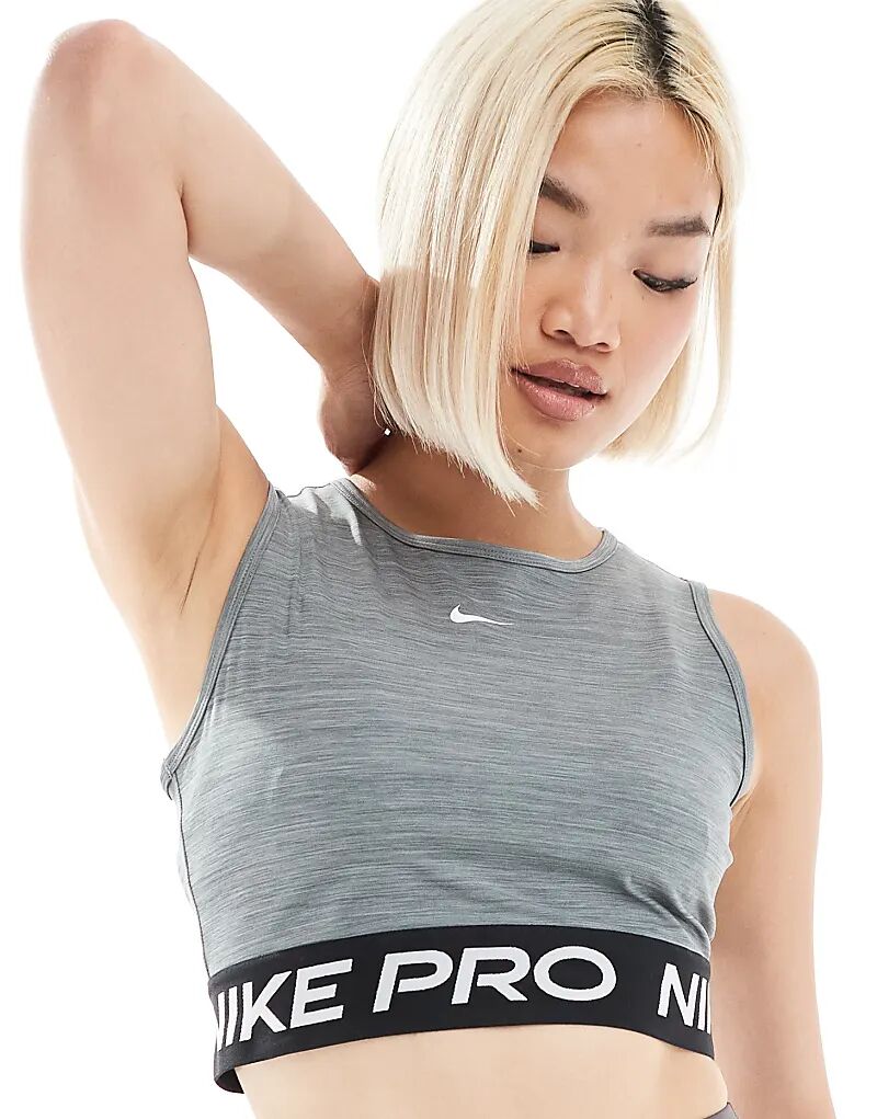 

Укороченный топ Nike Pro Training 365 Dri-FIT серого цвета Nike Training