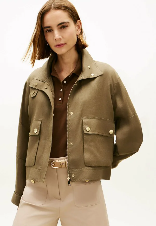 Летняя куртка на пуговицах в стиле милитари Tommy Hilfiger, Mediterranean Olive