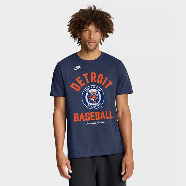 

Мужская футболка navy detroit tigers cooperstown collection Nike
