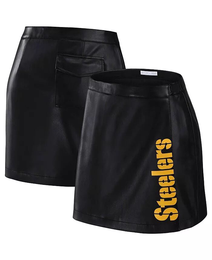 

X Gracie Hunt Женская черная юбка-бандаж Pittsburgh Steelers WEAR by Erin Andrews
