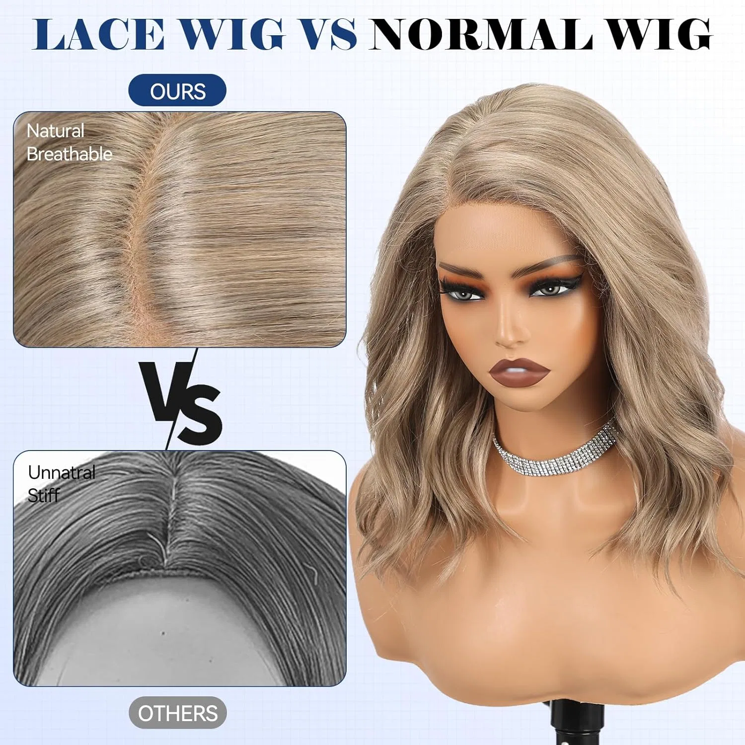 Женский синтетический парик «T-Lace Front» от HAIRCUBE Haircube, Ash Blonde Melange — фото 3