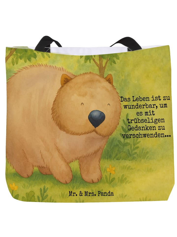 

Mr. & Mrs. Panda Сумка-шоппер с изображением вомбата и надписью, белого цвета