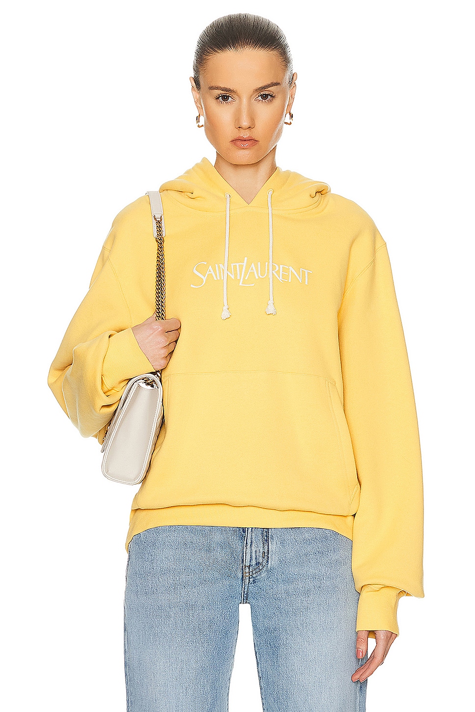 

Толстовка с логотипом Saint Laurent, цвет Jaune & Naturel