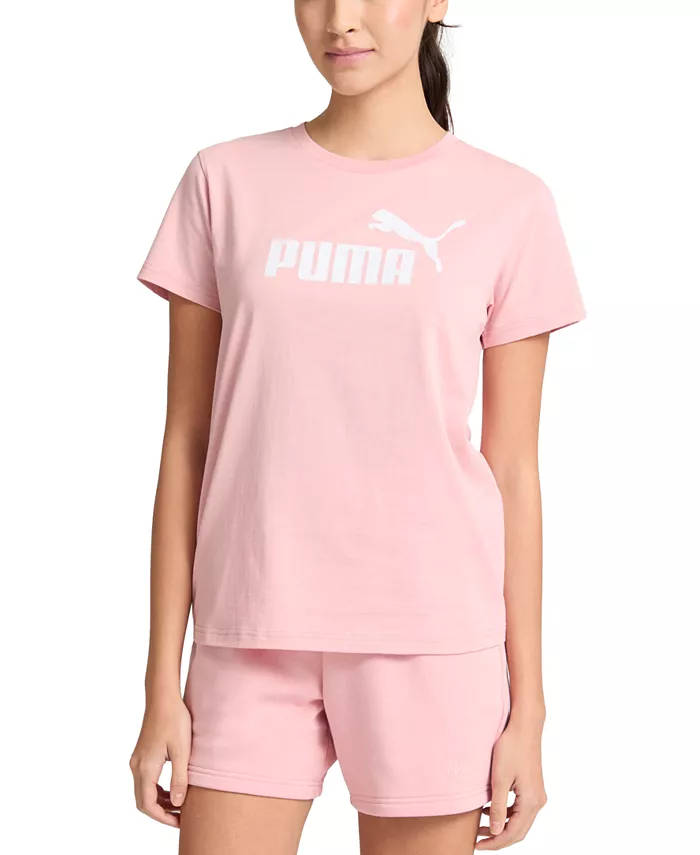 

Женская базовая футболка Essential No 1 с логотипом Puma, розовый