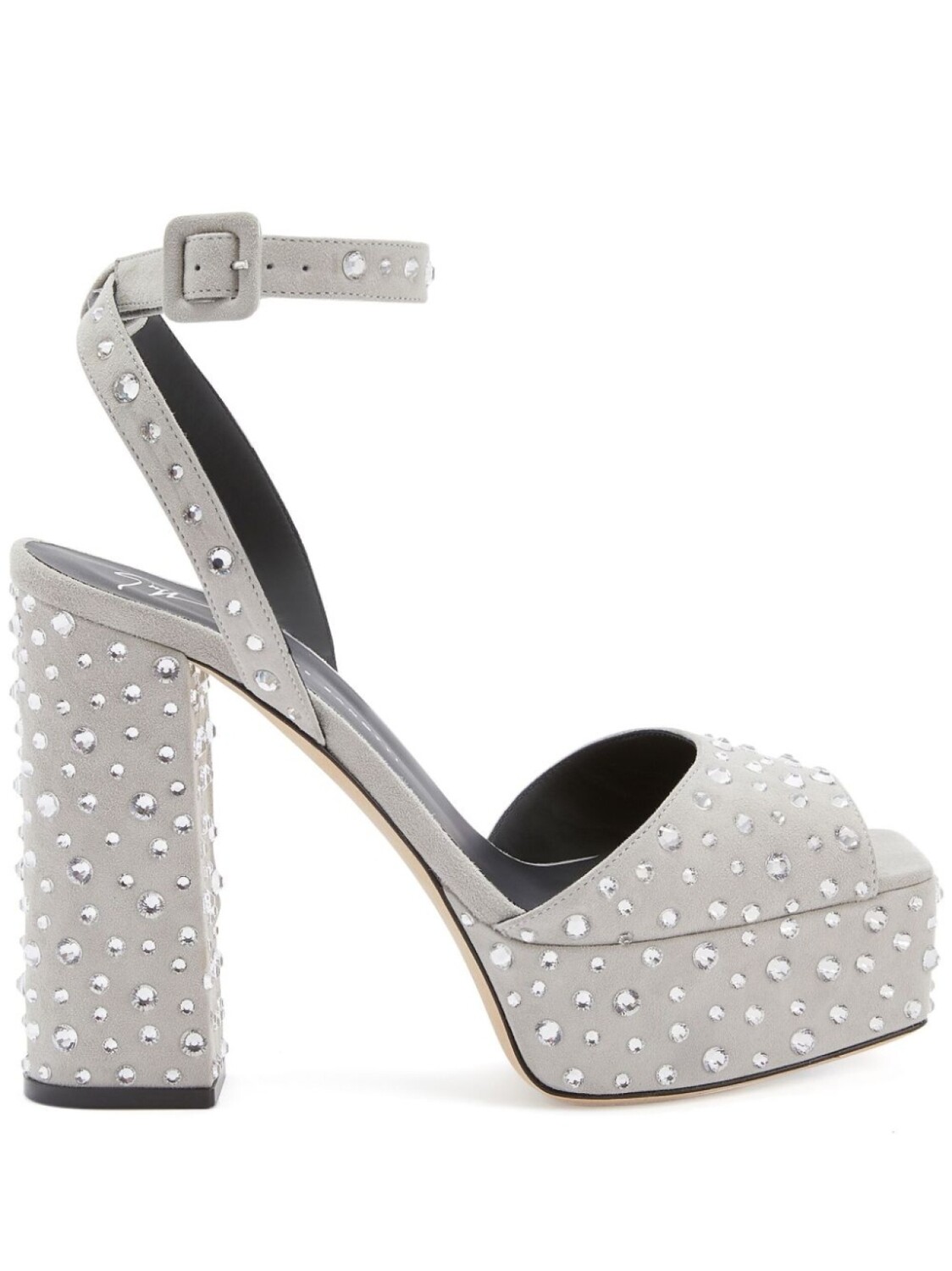 

Giuseppe Zanotti босоножки New Betty Sparkle 120 на платформе, серый