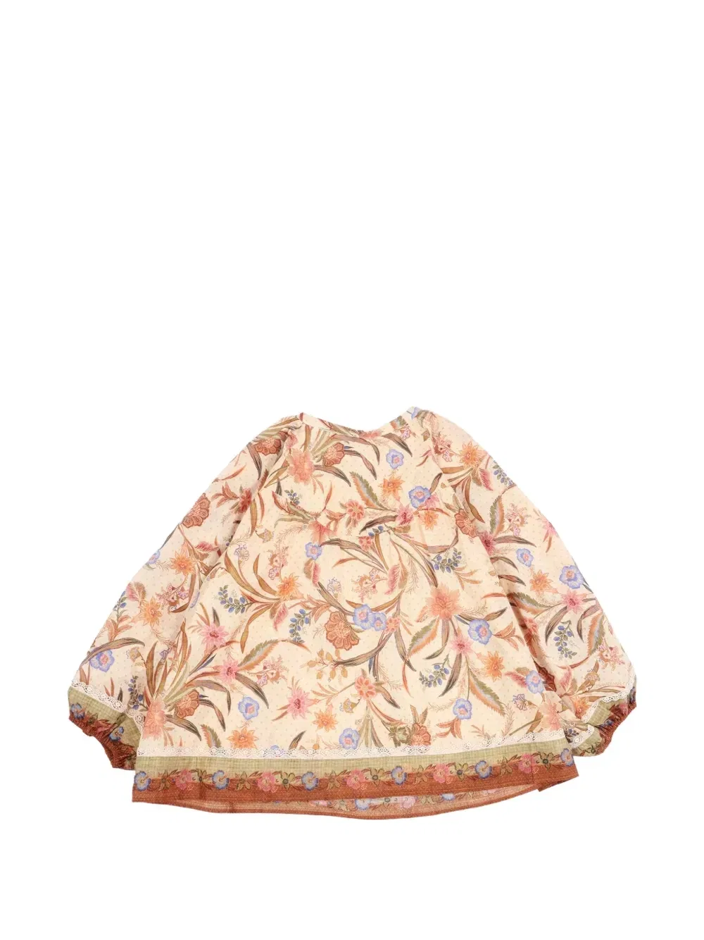Топ Indra с цветочным принтом Zimmermann Kids, бежевый