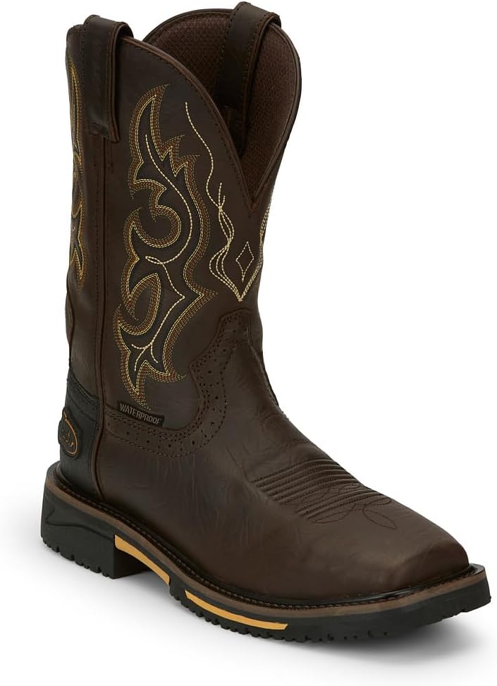 

Мужские ботинки Justin SE4624 Joist 11 водонепроницаемые западного стиля, коричневый