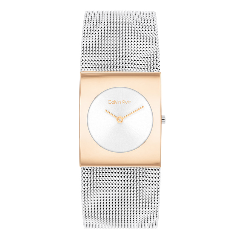 

Calvin Klein Женские наручные часы кварцевые стальной ремешок серебристый циферблат