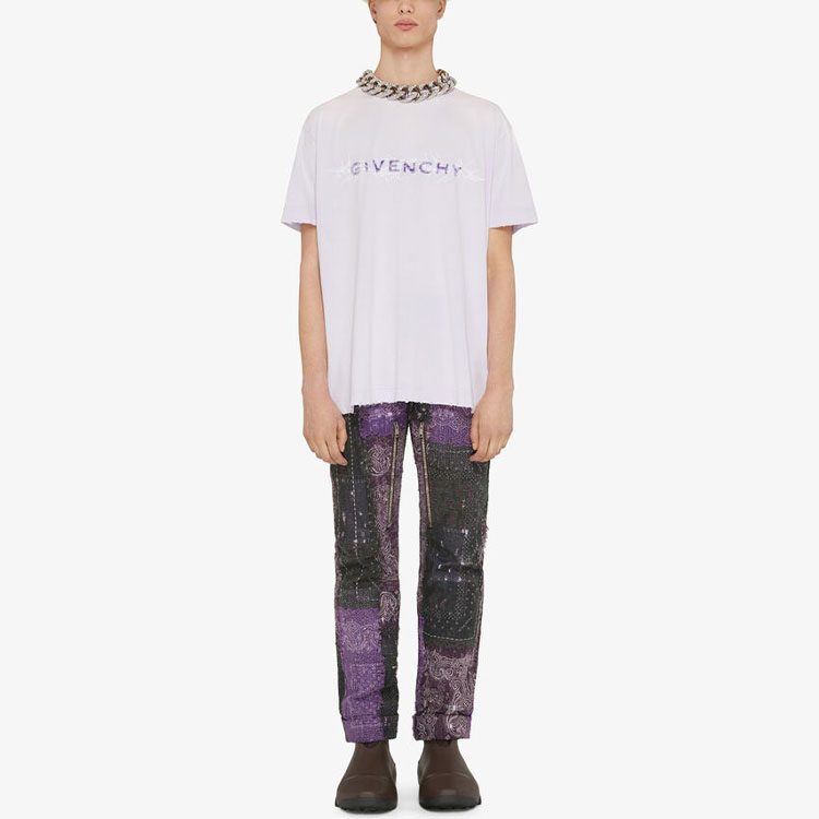 Бейсболка Basic Jersey Oversized C&S с коротким рукавом Givenchy, светло-фиолетовый — фото 4