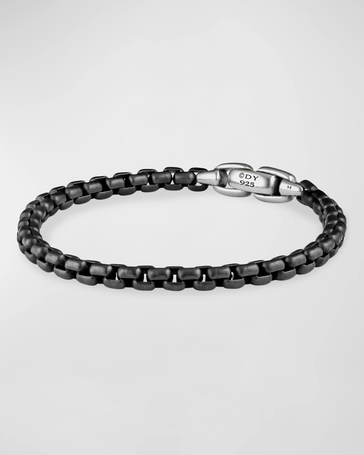 

Мужской браслет-цепочка Box из затемненного серебра, 5 мм David Yurman, цвет Silver