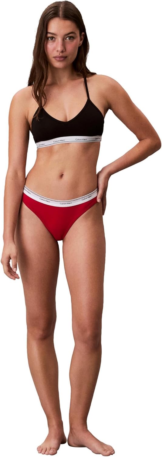 Женские трусики-стринги Calvin Klein Balance из эластичного хлопка, 3 шт., Black/Nymphs Thigh/Obsess — фото 3