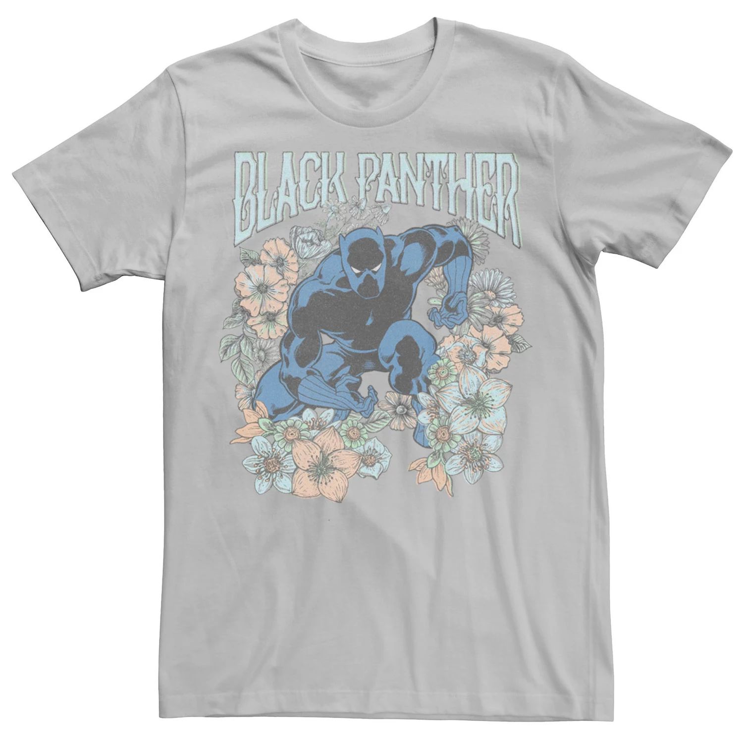 

Мужская футболка Marvel Black Panther Wakanda Flowers Spring Pounce Licensed Character