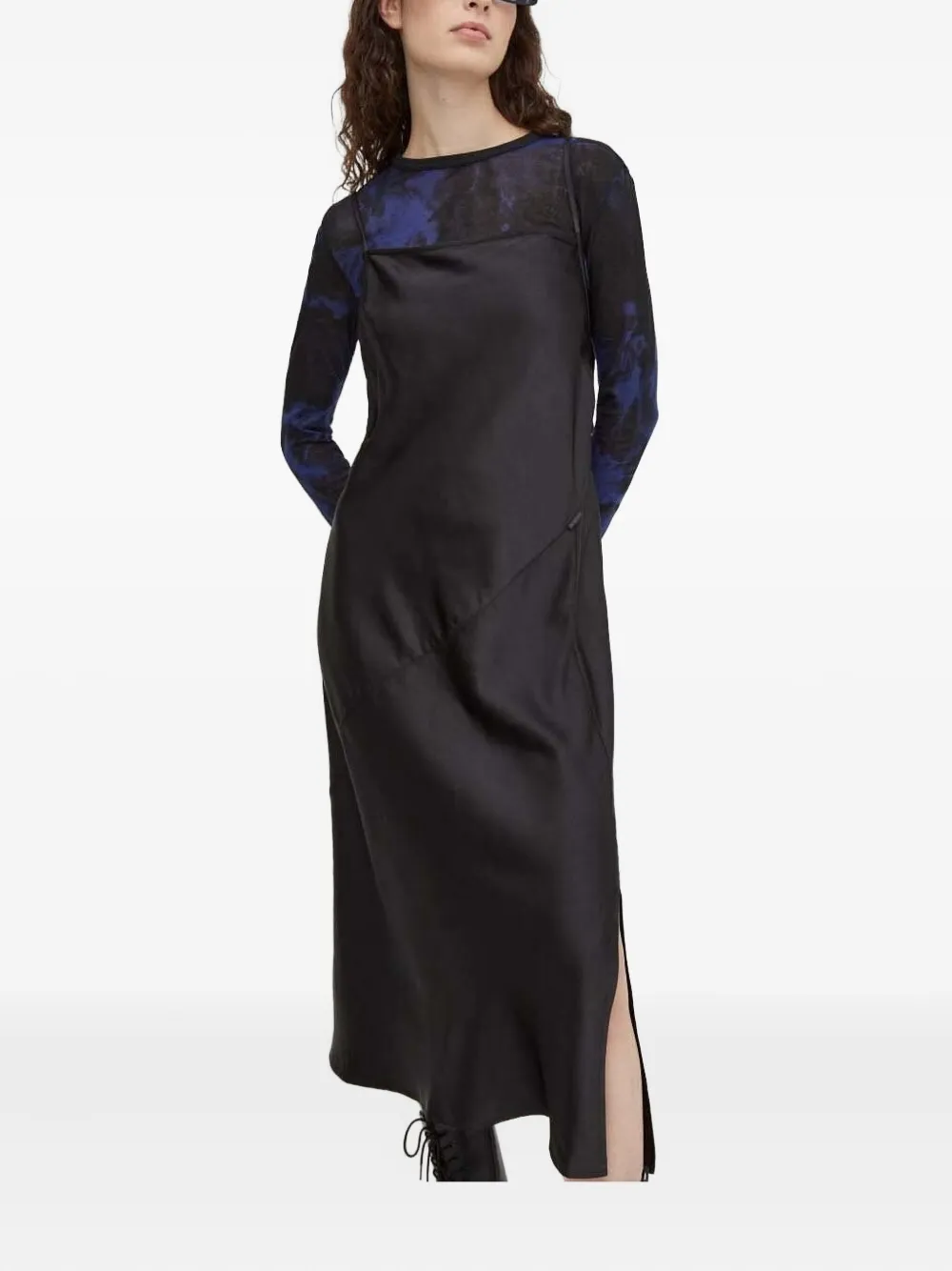 

Атласное платье-комбинация G-Star RAW, черный