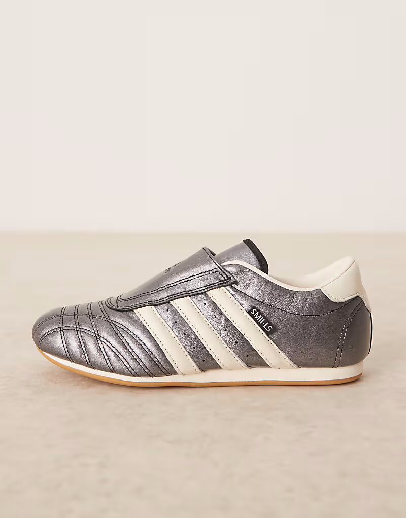 Кроссовки для тхэквондо Adidas Originals в цвете металлик-серый — фото 2