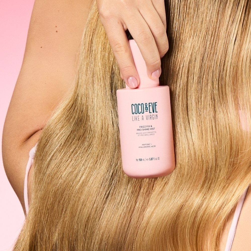 Спрей для распутывания волос Like a virgin frizz fix & pro shine mist для блеска и мягкости Coco & Eve, 150 мл — фото 4