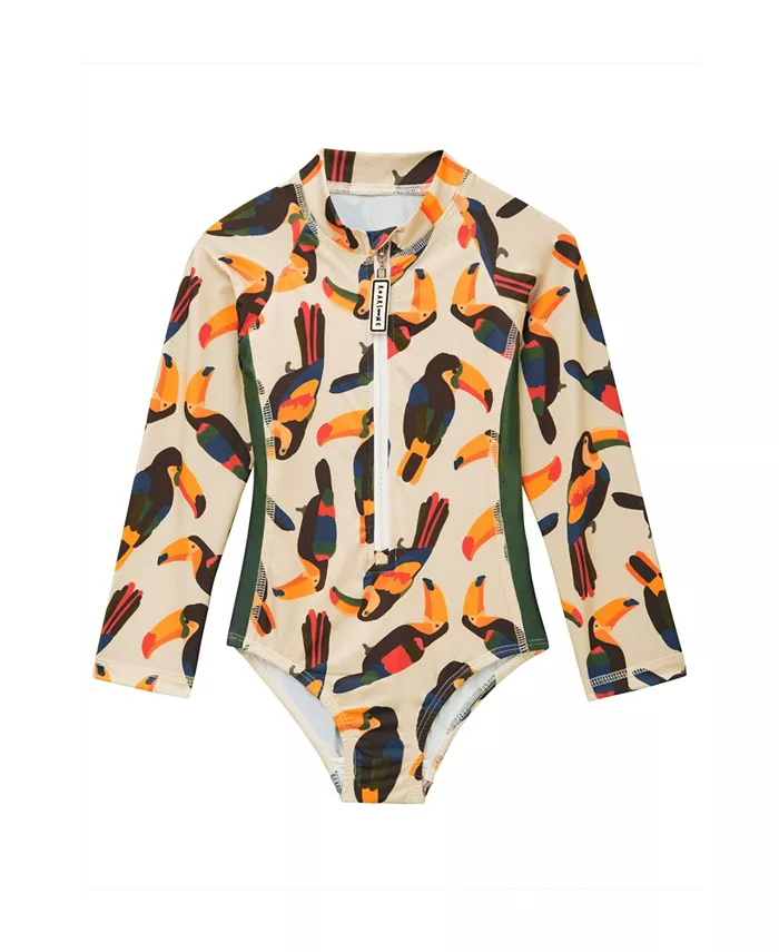 

Купальник для девочек Toucan Roarsome, зеленый