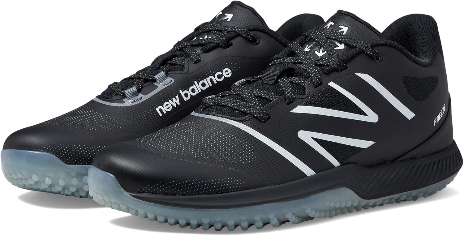 Кроссовки New Balance Mens Freezelx V4 Turf, черный/синий/серый — фото 2