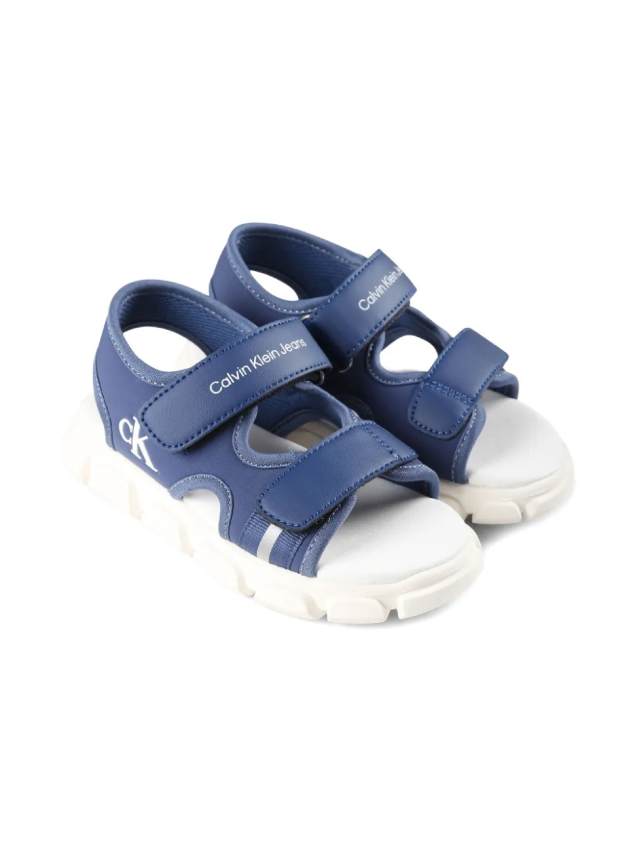 

Сандалии с ремешками на липучках Calvin Klein Kids, синий