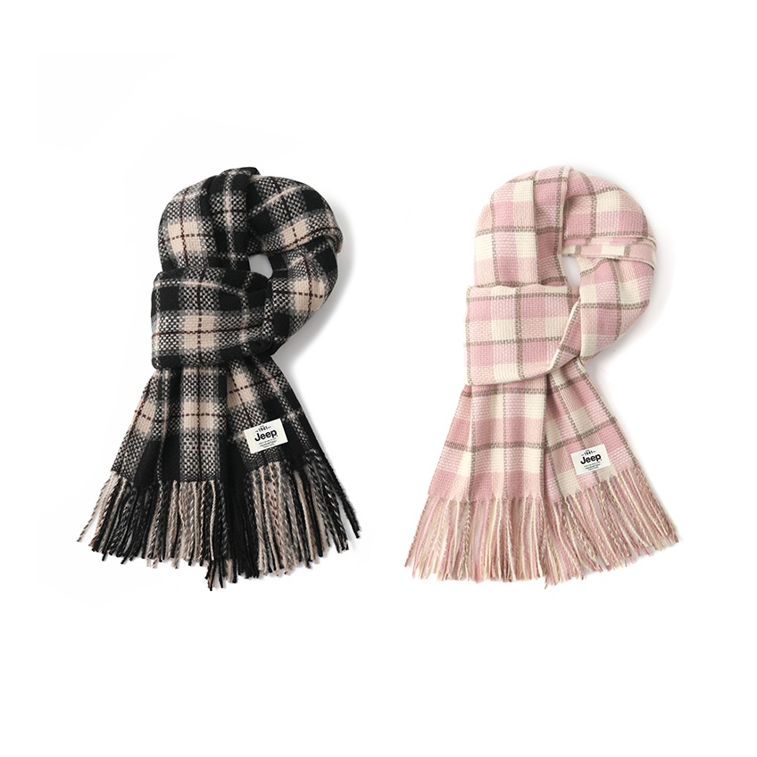 

Jeep Вязаный шарф унисекс, 2 Pack (Black+Pink)