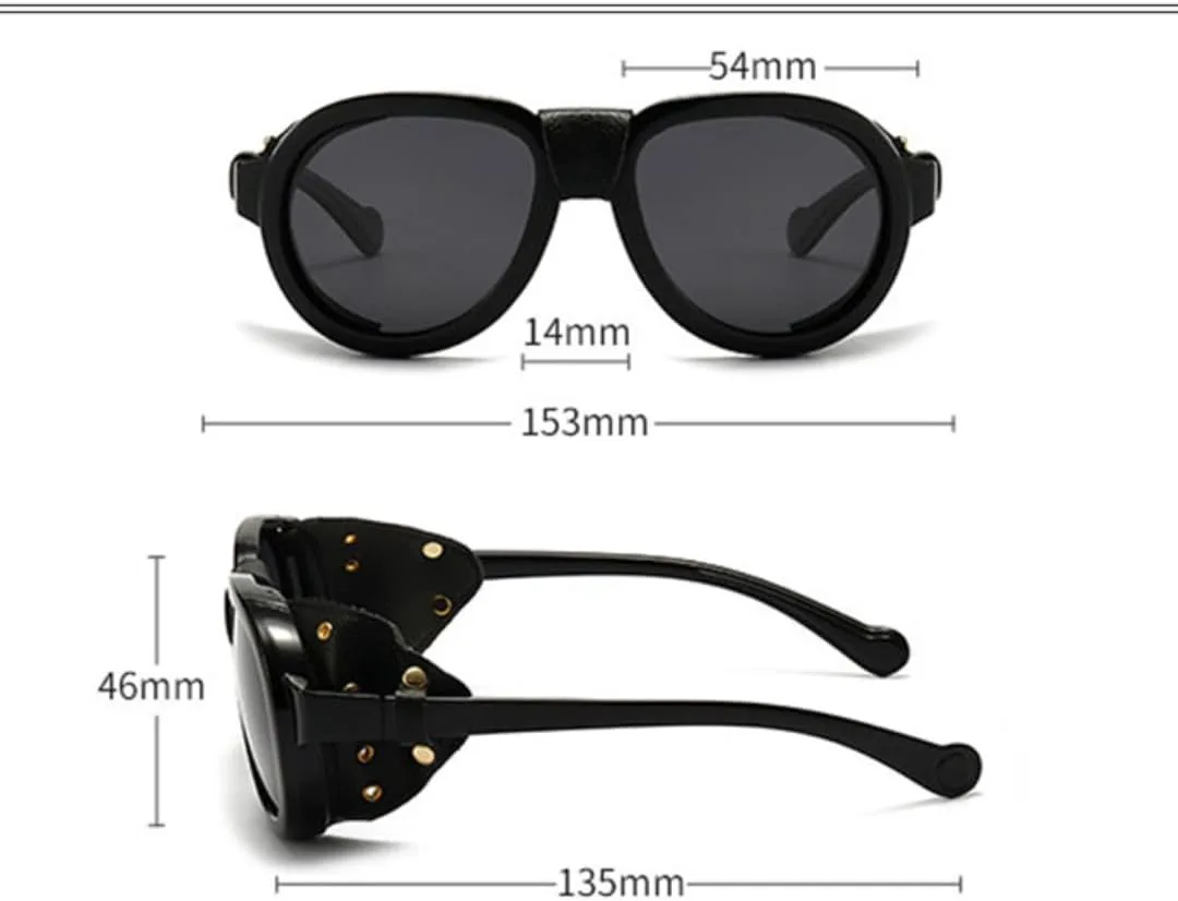 

Овальные солнцезащитные очки-маска в стиле стимпанк, ветрозащитные, для мужчин и женщин, модные винтажные очки, очки с защитой от УФ-излучения UV400 TKKTLLT, C4