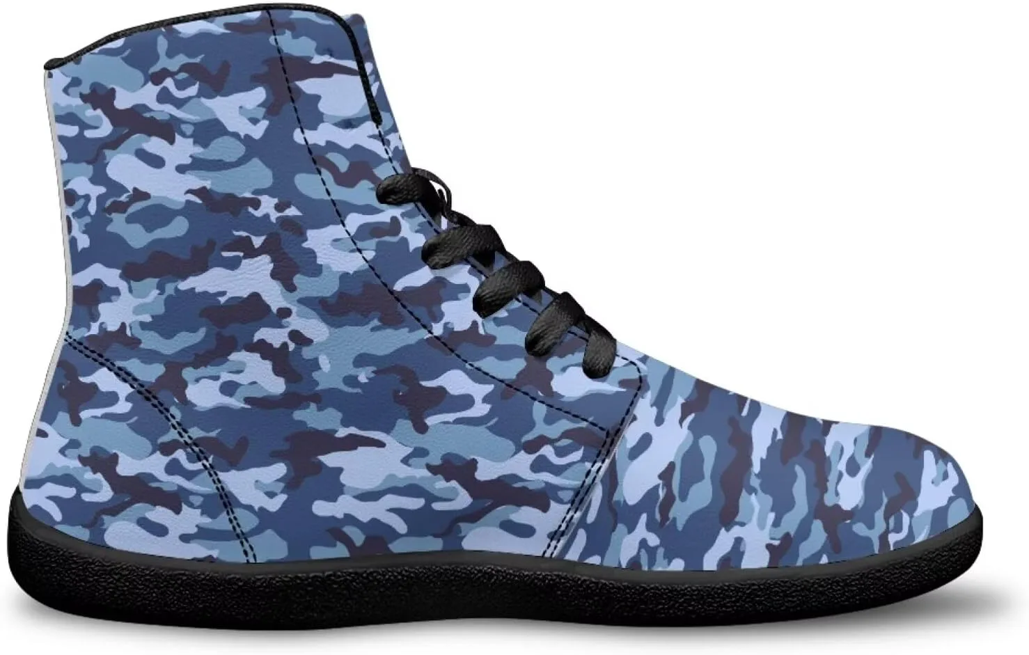 Мужские высокие кроссовки Barefoot с широкой коробкой для пальцев, подошвой с нулевым уклоном, противоскользящие, для походов и бега, ботинки до щиколотки Xixirimido, камуфляж — фото 2