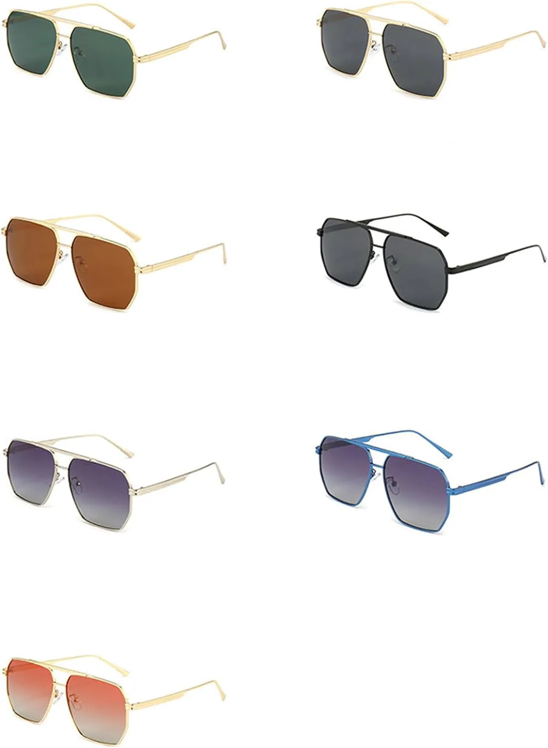 

Солнцезащитные очки Helena Retro Oversized Square Polarized для женщин и мужчин, винтажные, в стиле 70-х, классические, большие, металлические, для вождения, C3