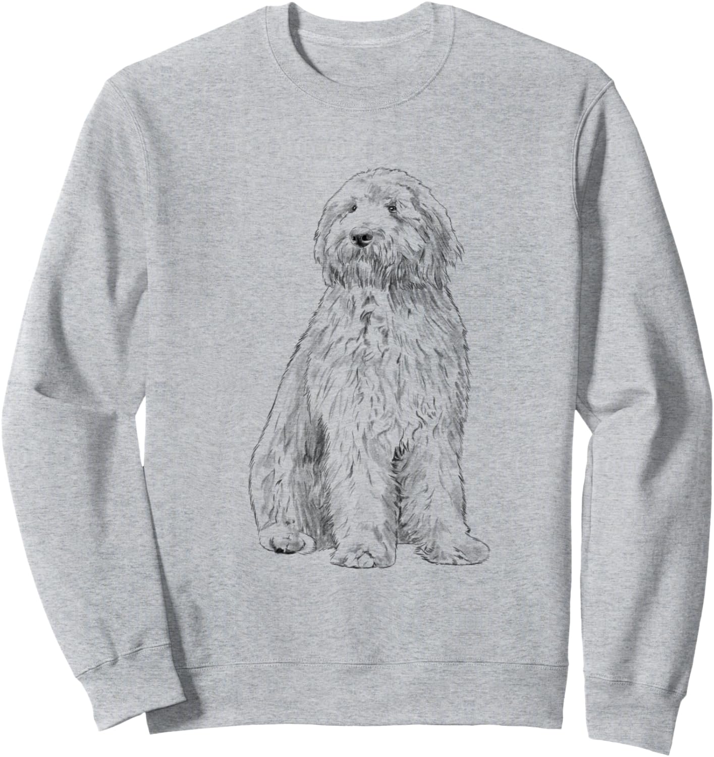 

Толстовка с изображением сидящей собаки породы голдендудл Goldendoodle Gifts, серый