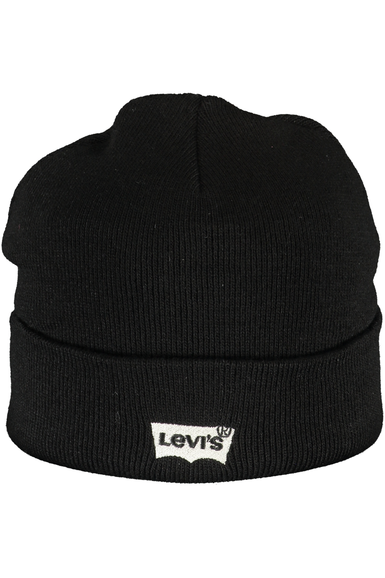 

Мужская шапка Levi'S вязаная с контрастной вышивкой, черный