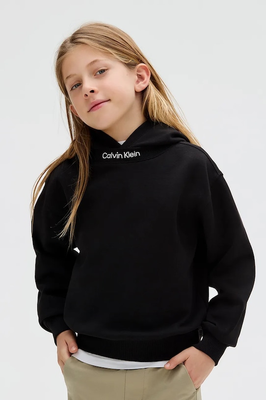 

Детская хлопковая толстовка Calvin Klein Jeans, черный