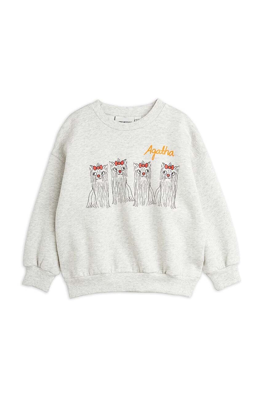 

Хлопковая толстовка Mini Rodini для мальчиков и девочек Agatha, серый