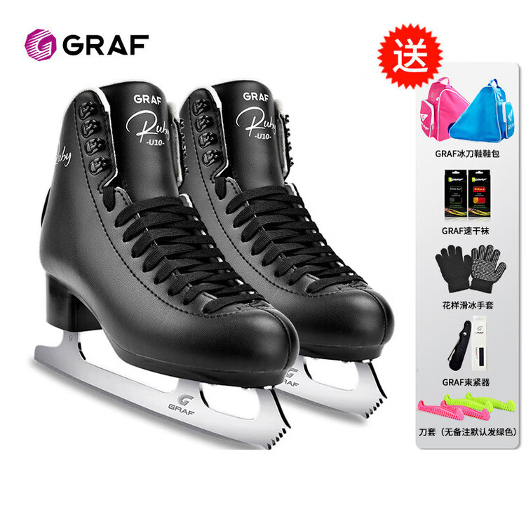 

GRAF Коньки для фигурного катания GR AF U10 для детей, начинающих и взрослых, мужские и женские, Gentleman Black, размер 40