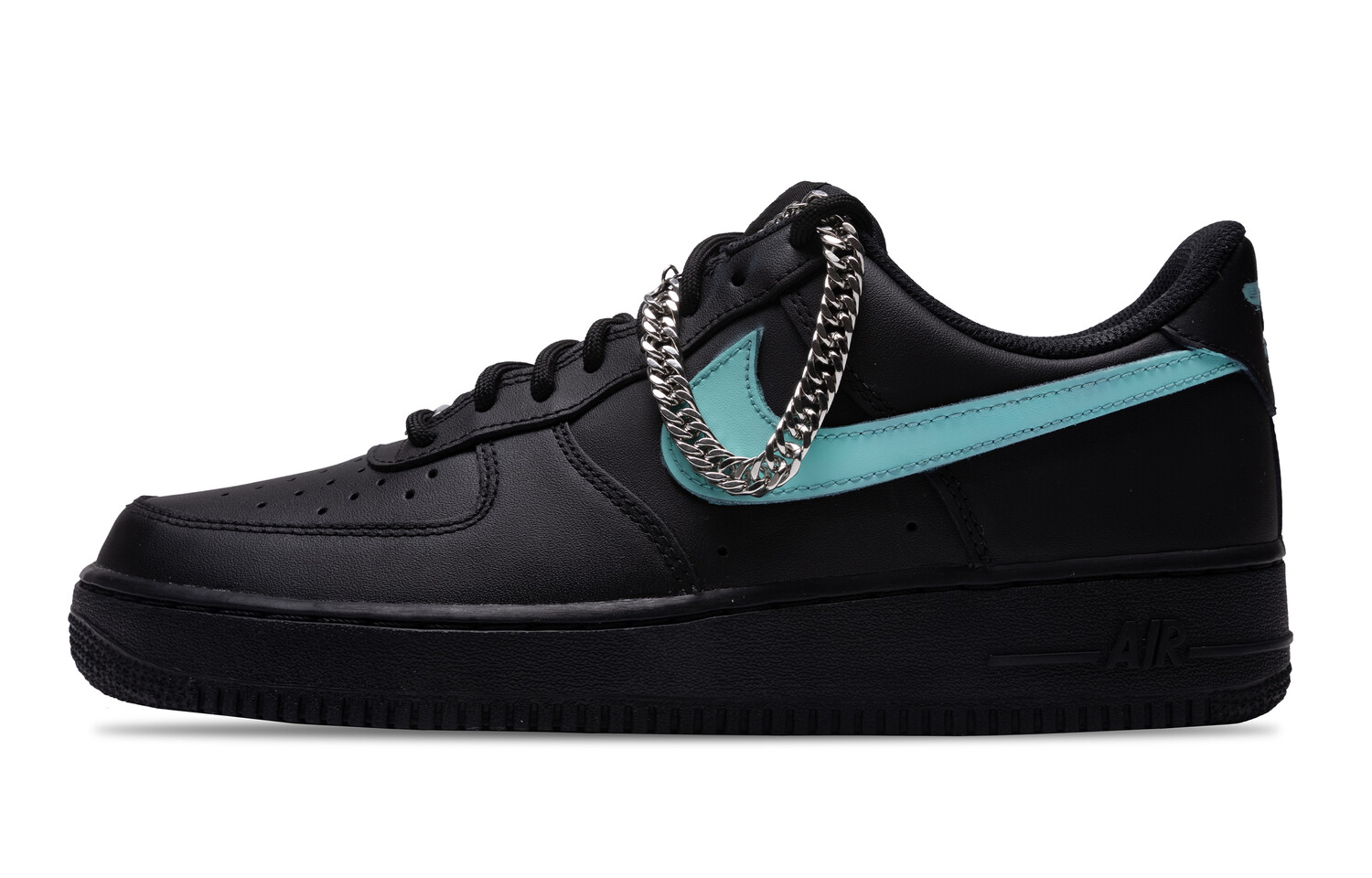 

Кроссовки Air Force 1 для скейтбординга, унисекс, низкие, черный, цвет Tiffany Green Nike