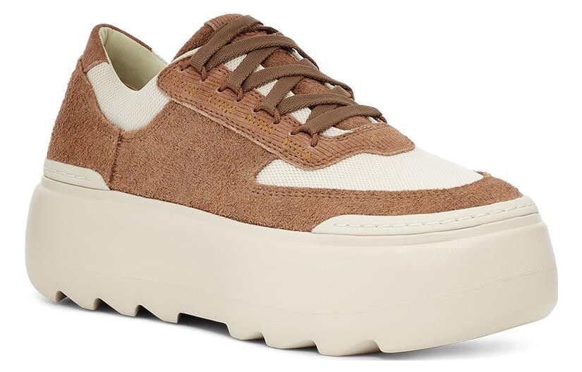 Туфли на платформе женские низкие каштановые Ugg — фото 3