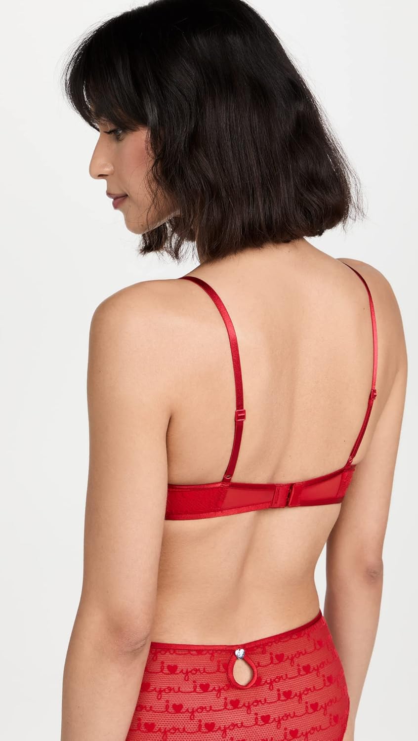 Calvin Klein нижнее белье женские I Heart You Balconette, Rustic Red601/Vel — фото 2