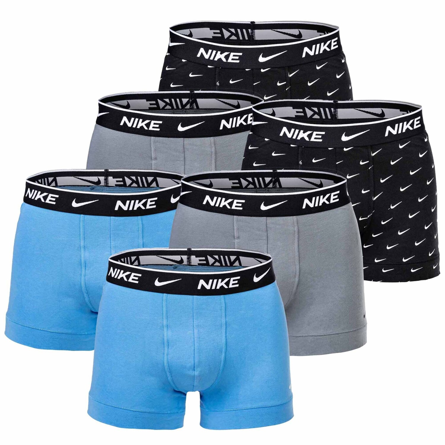 NIKE Спортивное белье в светло-голубом, сером, черном