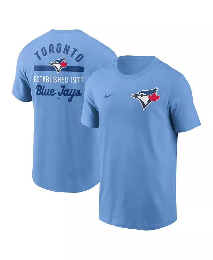 

Мужская футболка Toronto Blue Jays 2-Hit цвета пудрово-голубого Nike