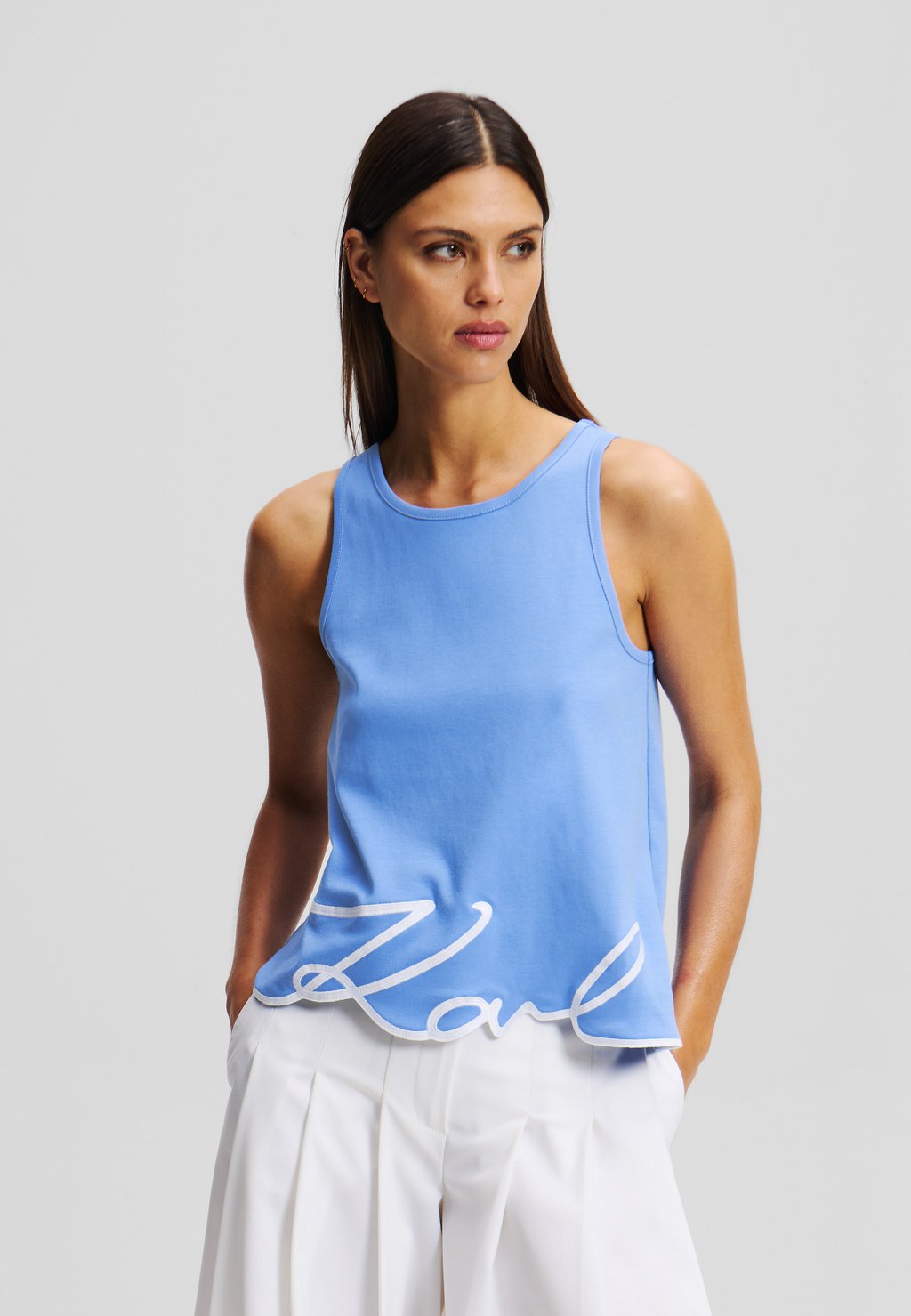 

Топ SIGNATURE HEM KARL LAGERFELD, синий