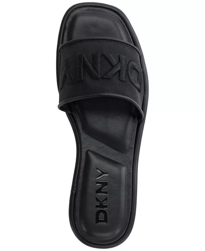 Женские сандалии Badin Slide на плоской подошве DKNY, черный — фото 4