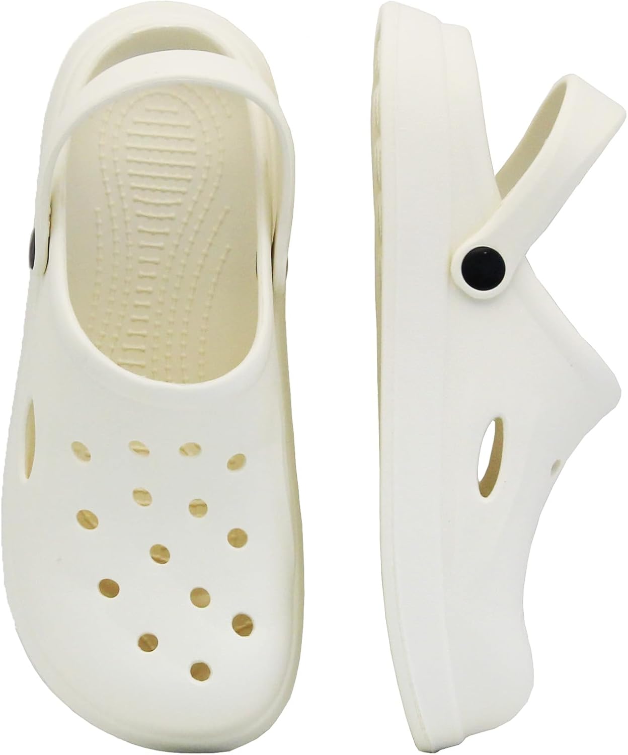 

Удобные садовые кломпы для женщин и мужчин, слипоны-мюли, легкие тапочки, подходящие для ношения вне дома, повседневная обувь, нескользящие с воздушной подушкой, с толстой подошвой Shuyo, белый