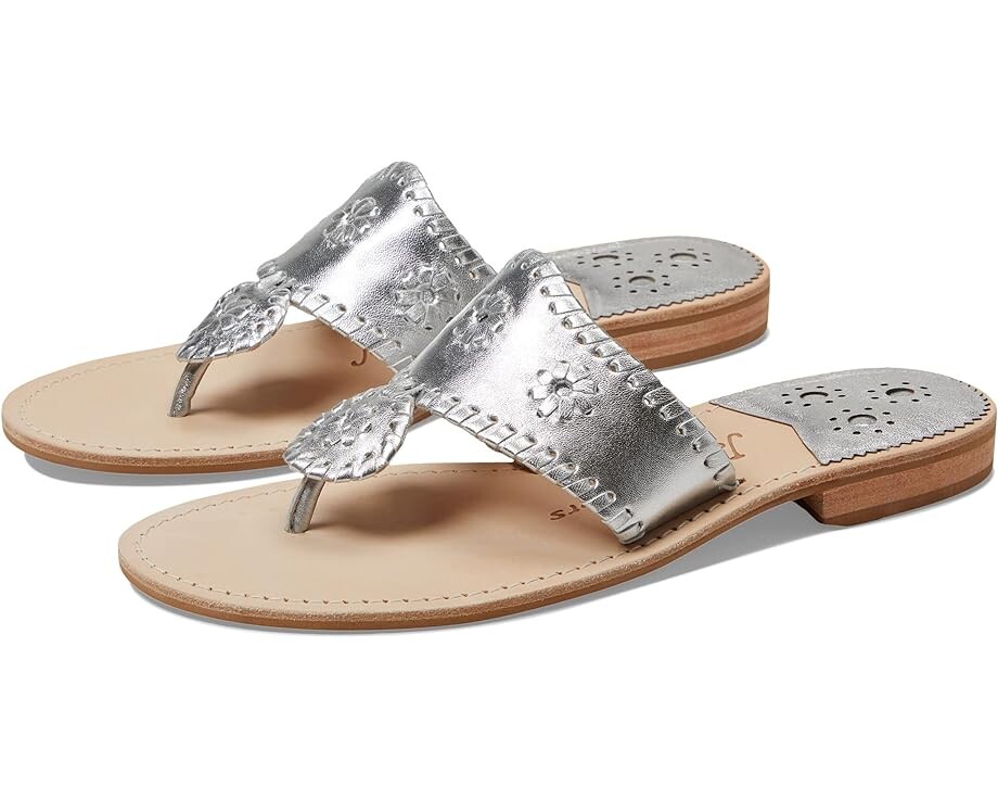 

Сандалии Jack Rogers Jacks Flat, цвет Silver/Silver