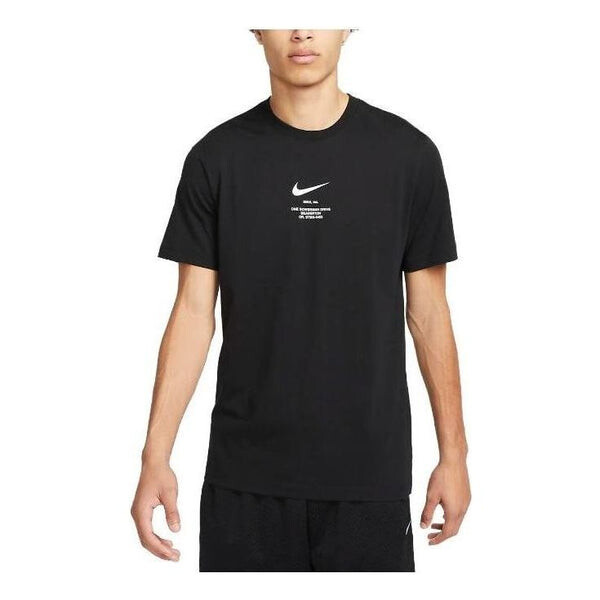 

Футболка nsw swoosh t-shirt 'black' Nike, черный