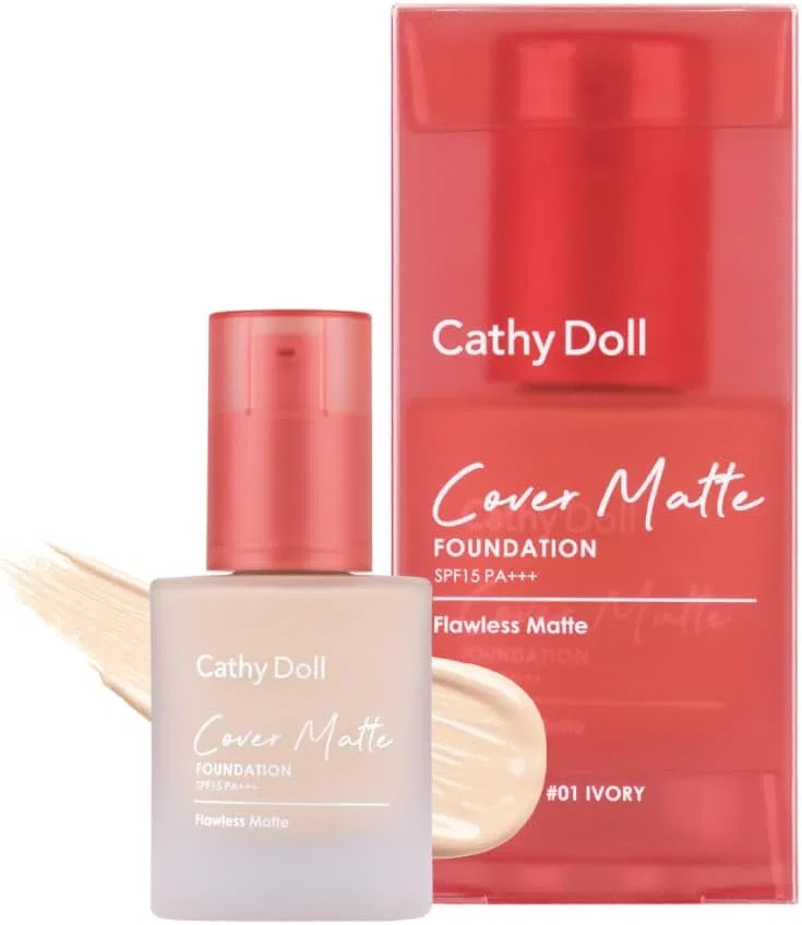 Тональное средство матовое Cathy Doll Cover Mat Foundation 30 г 1 Ivory