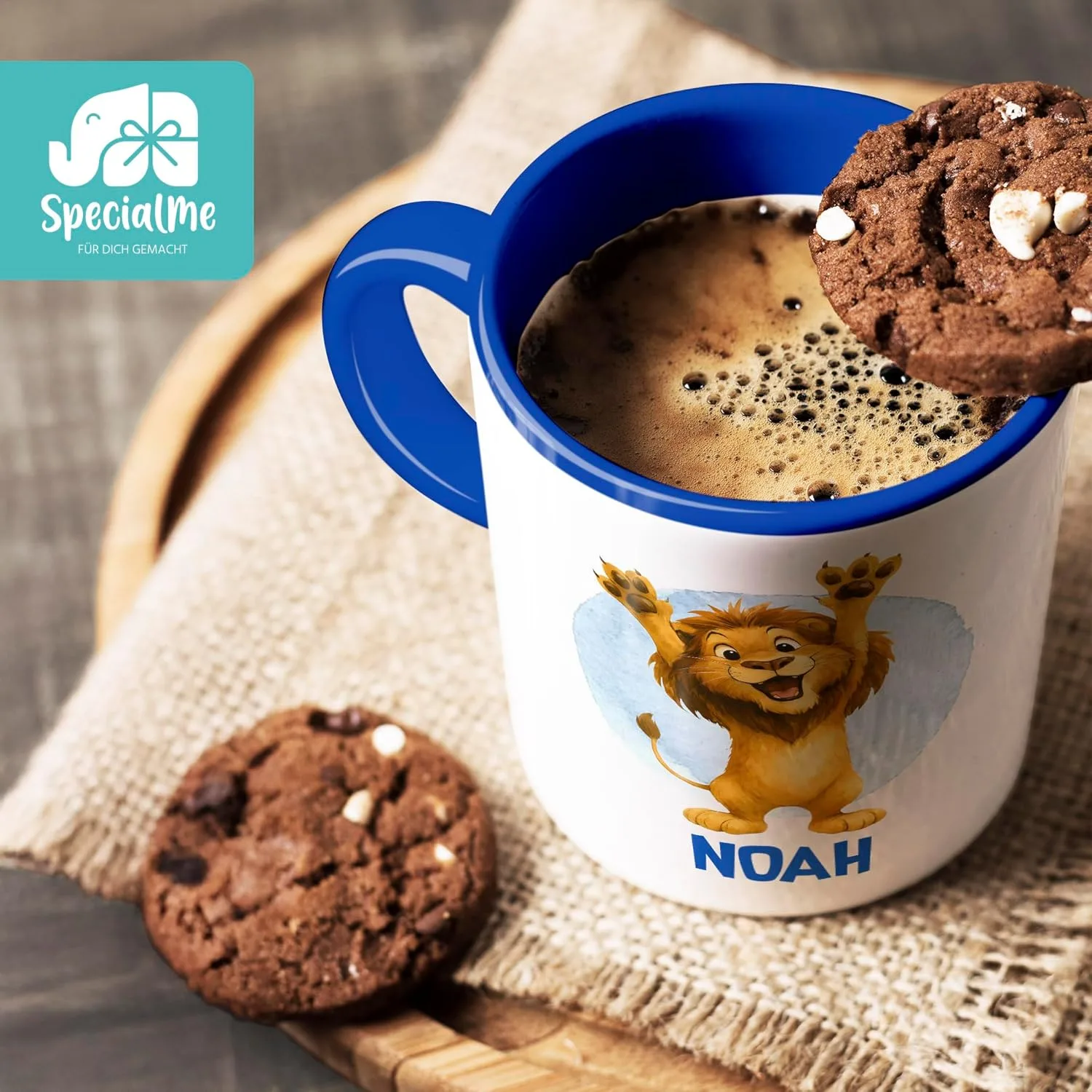 Кружка Lion Mug с именем для детей, белая внутри, Royal Standard SpecialMe — фото 4