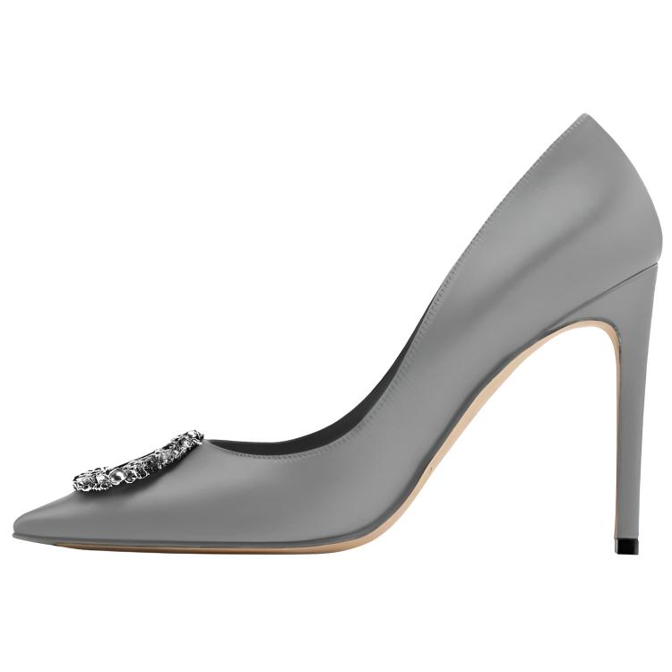 Туфли на шпильке Met Slim Heel высотой 10.5 см, женские, серые LOUIS VUITTON, серый — фото 3