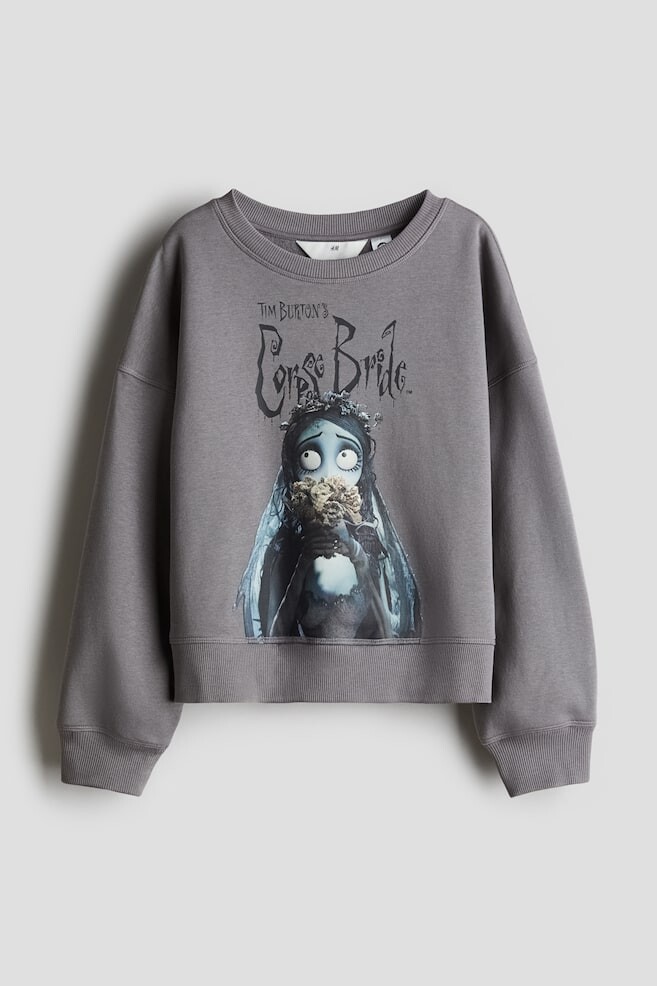 

Толстовка с мотивным принтом H&M, серый