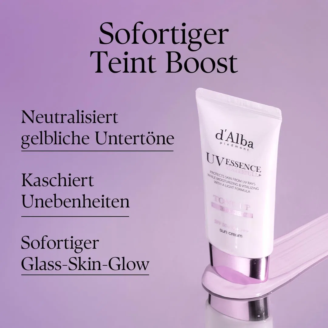 Солнцезащитный крем d'Alba Italian White Truffle Waterfull Purple Tone-up Sunscreen SPF 50+ PA++++, 50 мл D'Alba Piedmont — фото 3