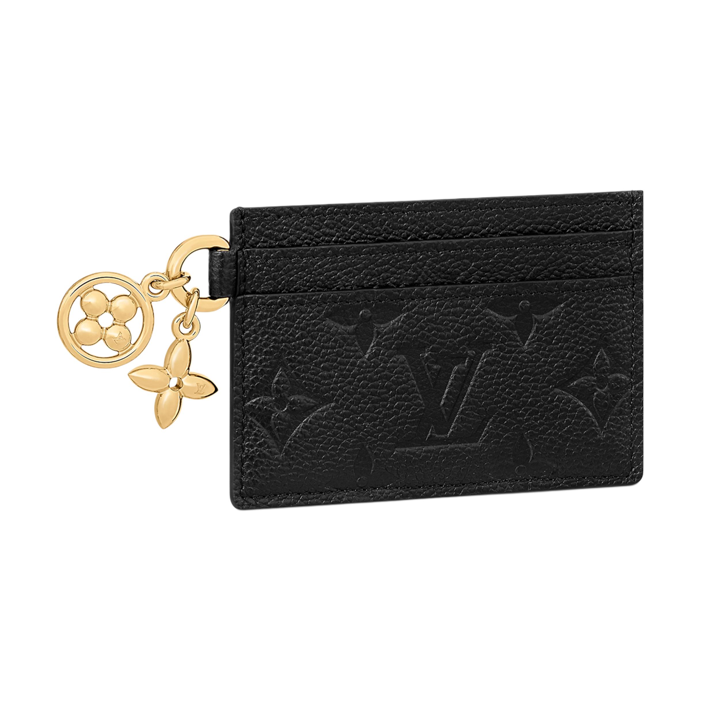

LOUIS VUITTON Карманный держатель для карт Lv Charms черный